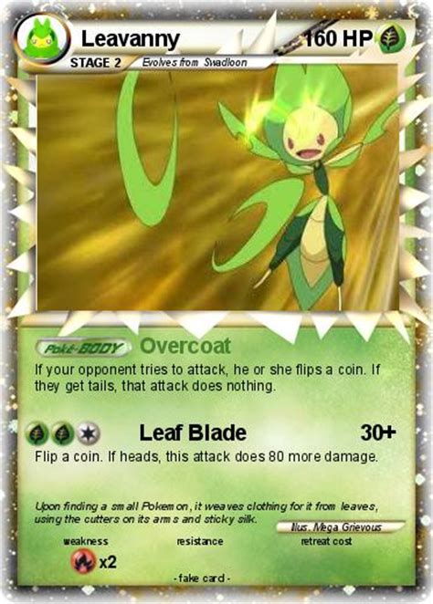 Pokémon Leavanny 25 25 - Overcoat - My Pokemon Card