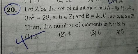 Let Z Denotes The Set Of All Integers And A { A B A 2 3b 2 28 A B∈ Z } And B { A B A