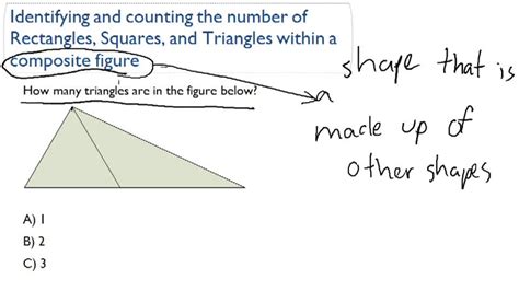 Counting Rectangles Squares And Triangles In Composite Figures Ck