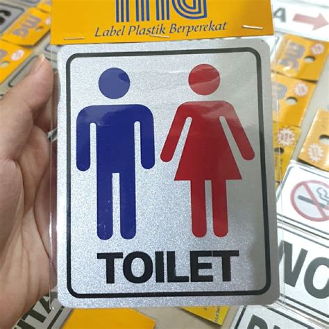 Jual Signboard Signage Pvc Stiker Toilet Umum Logo Pria Wanita Shopee