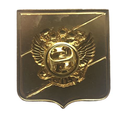 Soviet USSR Russian Metal Pin Badge Eagle FSB KGB Shield Red Star