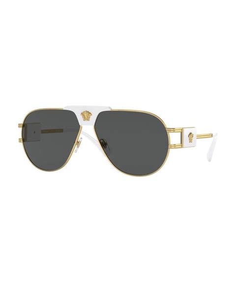 Versace Ve2252 Medusa Aviator Sunglasses In Black Lyst