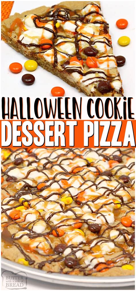 HALLOWEEN PEANUT BUTTER COOKIE PIZZA - Butter with a Side of Bread