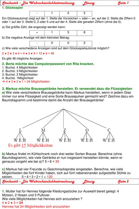 Stochastik Aufgaben Mit Lösungen Pdf Abi