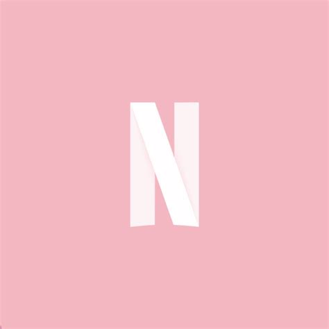 Pink Netflix icon | Ios icon, App icon design, Baby pink wallpaper iphone