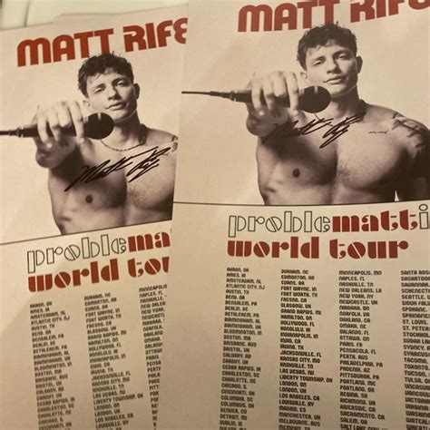 Matt Rife Wall Decor Matt Rife Problematic World Tour Autographed