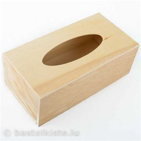 Holz Tücherbox 28 x 14 x 7 cm natur wollzauber