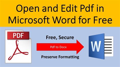 How To Open Edit Pdf In Word Turn Pdf Into Word For Free Without