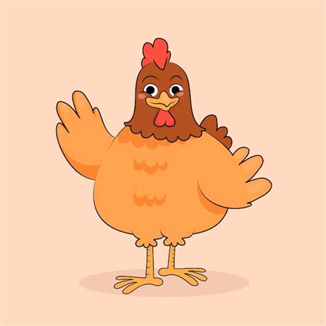 Free Vector Hand Drawn Cartoon Chicken Illustration