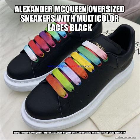 Alexander Mcqueen Oversized Sneakers With Multicolor Laces Black Https