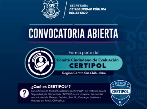 Extiende Sspe Convocatoria Para Comité Ciudadano De Evaluación Certipol