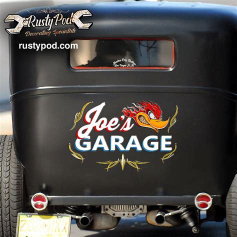 Personalized Pinstriping And Hot Rod Bird Lettering Vinyl Sticker Rustypod Store