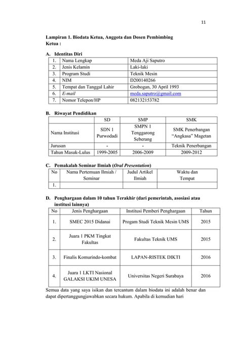 Contoh Proposal Pkm Gagasan Tertulis Pkm Gt Didanai Dikti 2017 Pdf