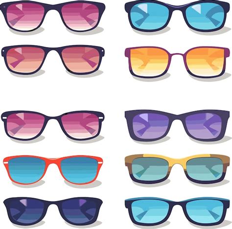 Premium Vector Groovy Sunglasses Set Vector Illustration