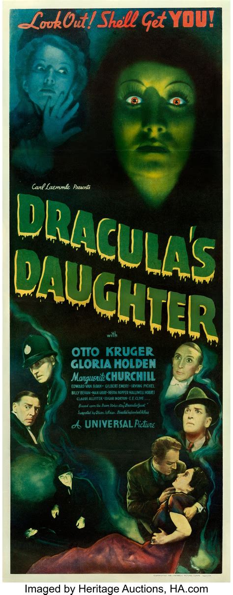 Draculas Daughter Universal 1936 Insert 14 X 36 Lot