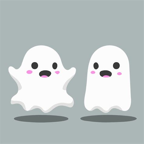 Lindo Fantasma De Halloween Ilustración Dibujos Animados Fantasma