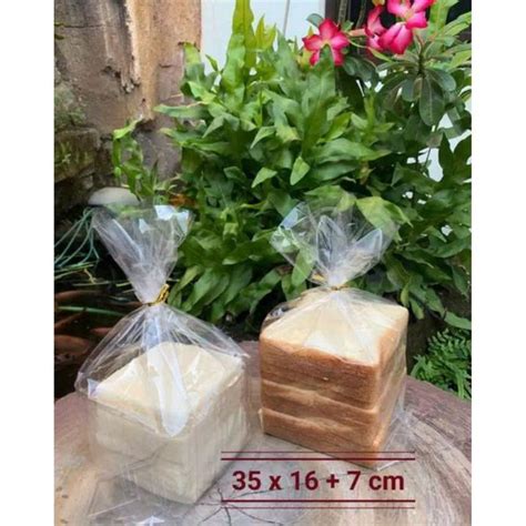 Jual Kantong Plastik Roti Tawar 35x16 Lipatan Samping 7 Cm Bening