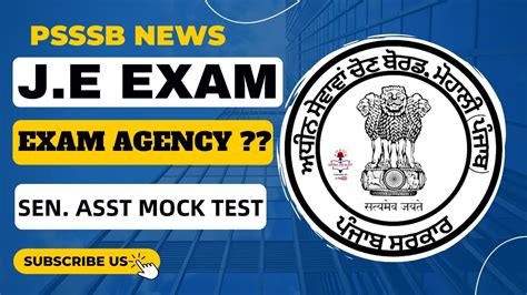 Psssb Je Exam Latest Update Psssb Senior Assistant Cum Inspector