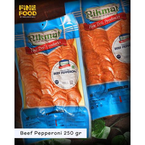 Jual BEEF PEPPERONI NIKMAT Daging Sapi Olahan HALAL Shopee Indonesia