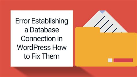 Error Establishing A Database Connection In Wordpress How To Fix Them