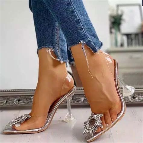 Jual Amina Muaddi Heels 3cm 7cm 9cm Shopee Indonesia