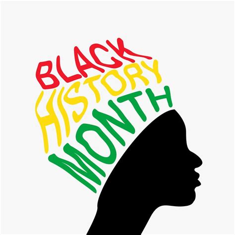 black woman silhouette for black history month banner 17792914 Vector ...