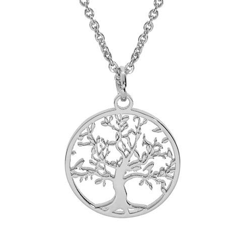 Collier Acier Femme Pendentif Arbre De Vie