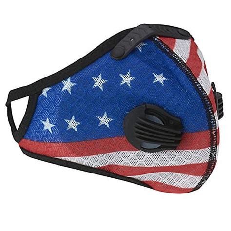 Asa Techmed Patriotic Reusable Dual Air Breathing Valve Face Mask Cove