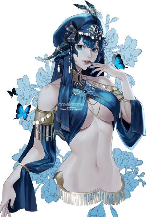 Safebooru 1girl Absurdres Au Ra Bangs Blue Butterfly Blue Eyes Blue