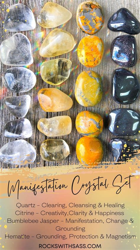 Manifestation Crystal Set | Crystals for manifestation, Crystals ...