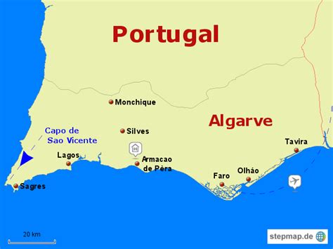 StepMap Algarve Portugal Landkarte für Deutschland