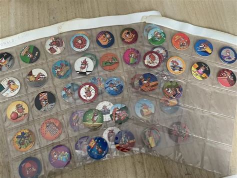 LOT DE 50 Pogs Avimage McDonalds Série Complète Pogman WPF Happy Meal