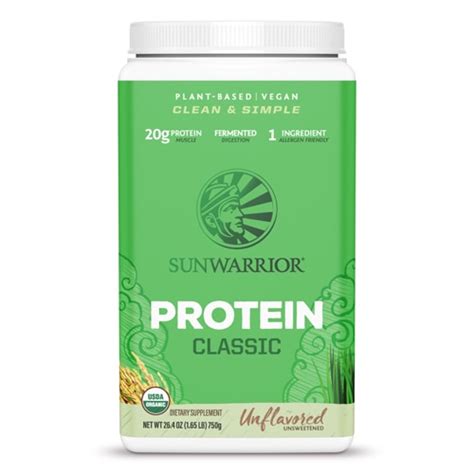 Sunwarrior Protein Classic Natural Servings Vitacost