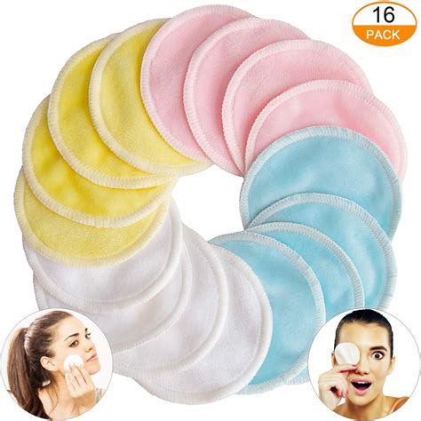 JSBelle 16 Pcs Reusable Makeup Remover Pads Removedor De Maquillaje