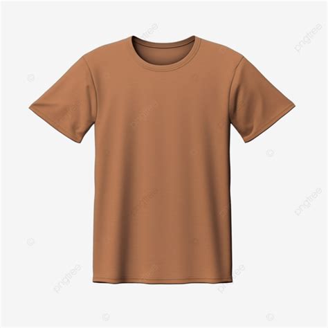 Templat Mockup Kaos Coklat Polos Dengan Tampilan Depan Dan Belakang Ai