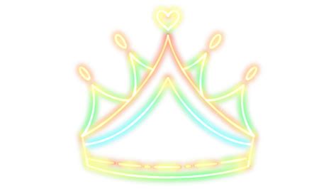 Glowing Crown White Transparent Crown Glow Effect Colored Glowing