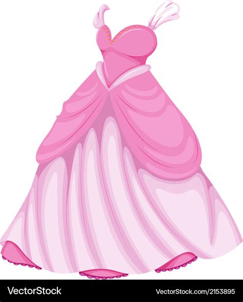 A beautiful pink dress Royalty Free Vector Image