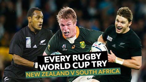 Every Rugby World Cup try from New Zealand v South Africa