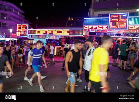 Magaluf Tourists Punta Ballena Nightclub Crowd Of People Tourists