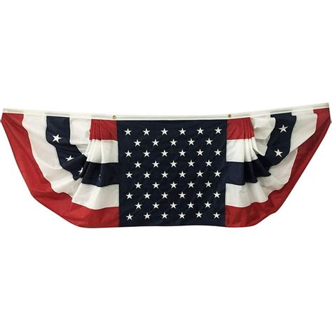 Patriotic Bunting Banner American Flag 3 X 9 Pleated Fan Flag