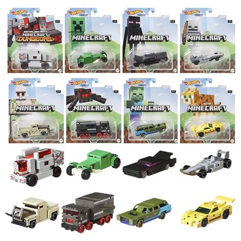 Genuine Minecraft Hot Wheels Limited Rare Spider Character Sports Car Racing Full Set Collection