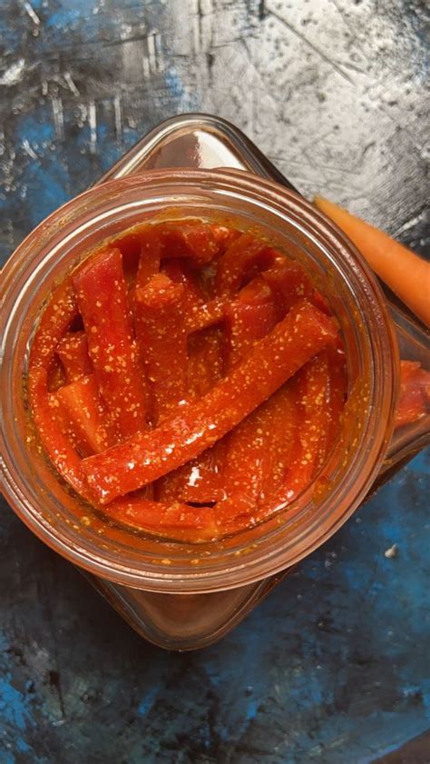 Pickled Carrots Recipe Korean Food Korean Recipes Red Carrot How To