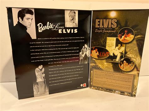 Lot 2 Collector Edition “barbie Loves Elvis” And Elvis Featuring The White Eagle Jumpsuit