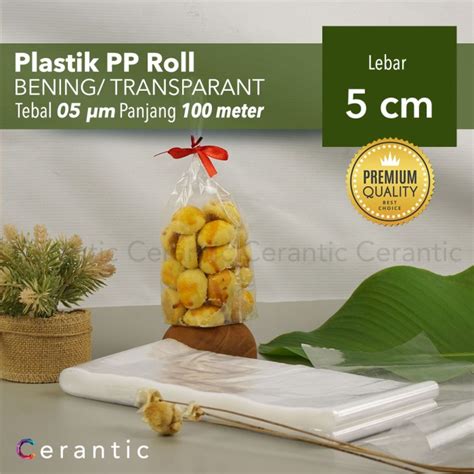 Jual Plastik Pp Roll Lebar Cm Tebal Bening Panjang M Shopee