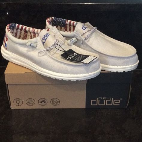 Hey Dude Shoes Hey Dudewally Patriotic Size 8 Nib W Tagsusa Red White Blueamerican Flag