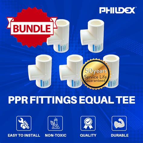 PHILDEX BUNDLE PROMO PPR Fittings Equal Tee 20mm Lazada PH