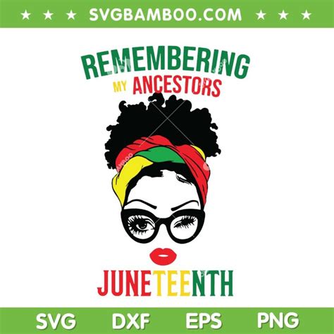 Remembering My Ancestor Juneteenth Svg Png