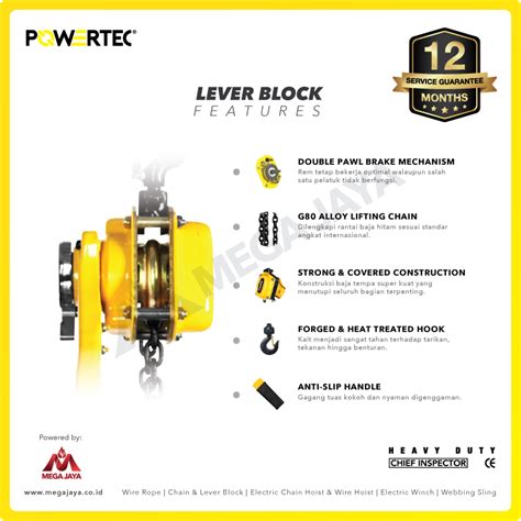 Dapatkan Produk Lever Block Powertec T X M Mm Harga Terjangkau