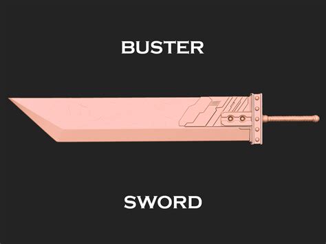 Stl File Final Fantasy Vii Buster Sword 3d Print Model 🗡️・3d Print Design To Download・cults