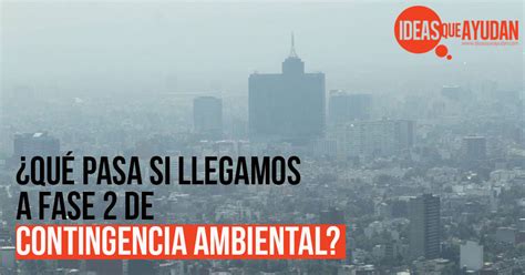 ¿qué Pasa Si Llegamos A Fase 2 De Contingencia Ambiental